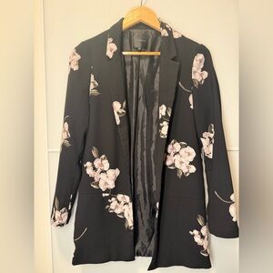 Dynamite Black and Pink Floral Blazer